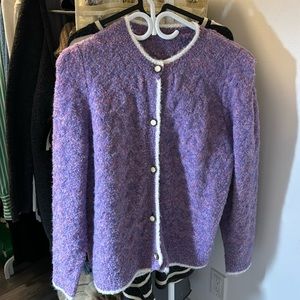 Vintage elegant purple cardigan